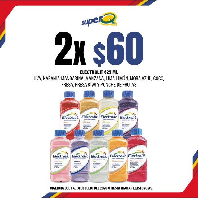 Promoción Súper Q · Electrolit