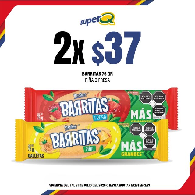 Promoción Súper Q · Barritas Marinela